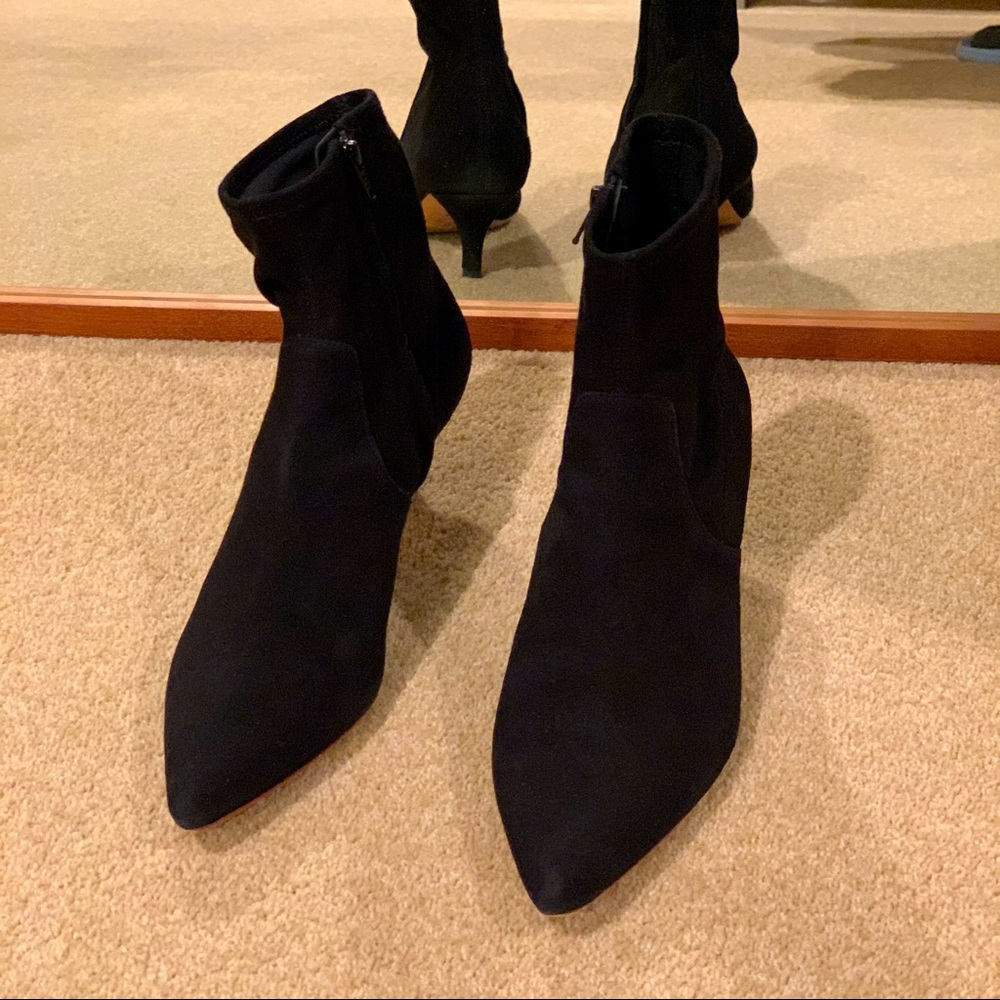 Loeffler Randall Kassidy Kitten Heel Bootie, Black Suede
